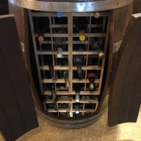 Barrel Wine Rack - light off