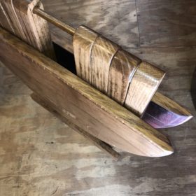 Slim and easy to store is another amazing part of the Center Fold Barrel Head Table!
